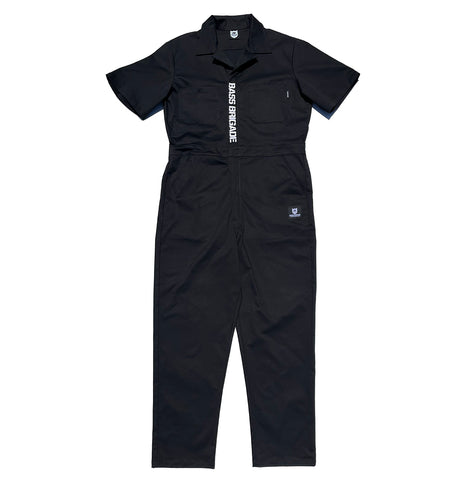 BASS BRIGADE SHORT SLEEVE COVERALLS - BLACK