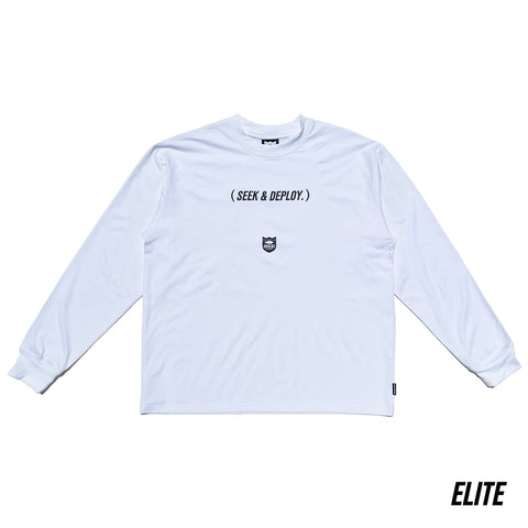 SEEK & DEPLOY ELITE DRY L/S TEE - WHITE