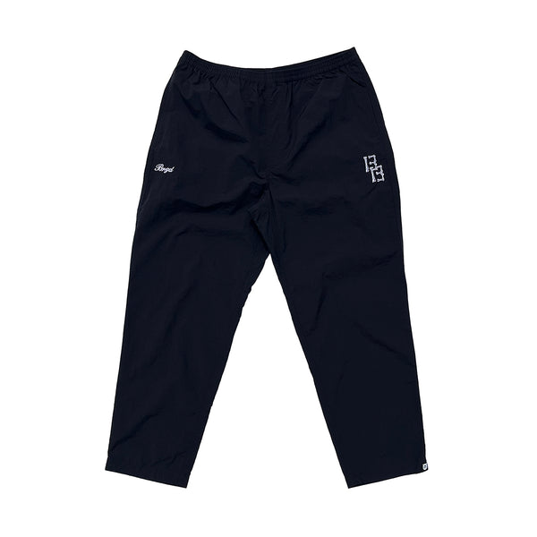 BB BONE LOGO EMBROIDERY NYLON PANTS - BLACK - S BB BONE LOGO EMBROIDERY NYLON PANTS - BLACK - S