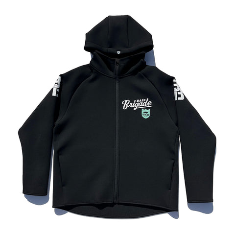 BRGD BB TECH FULL ZIP HOODIE - BLACK/MINT - S