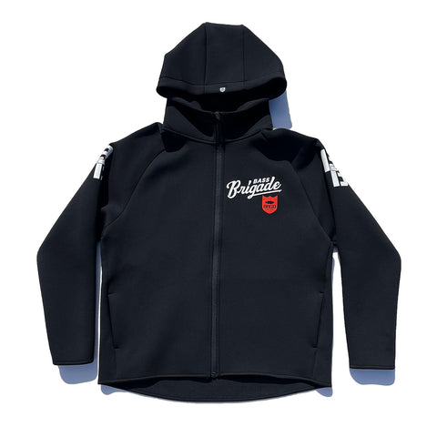 BRGD BB TECH FULL ZIP HOODIE - BLACK/RED - S
