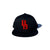 BB CHAIN LOGO SNAPBACK HAT - BLACK/RED