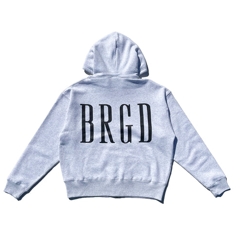 BRGD ZIP HOODIE - ASH