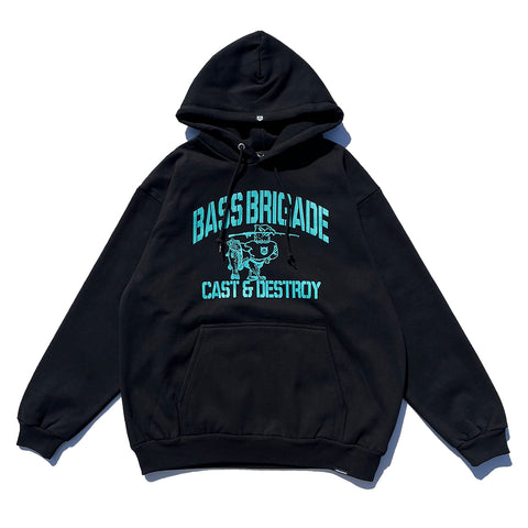 BRGD COLLEGE HOODIE - BLACK/TURQUOISE - XL