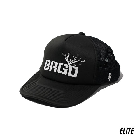 BRGD STRUCTURE ELITE TRUCKER HAT - BLACK/WHITE