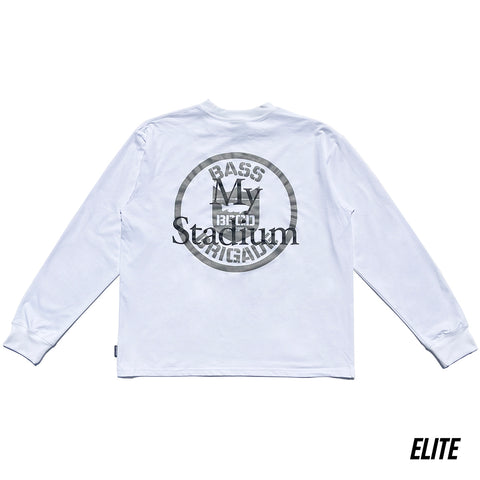 MY STADIUM ELITE DRY L/S TEE - WHITE/BLACK/GREY