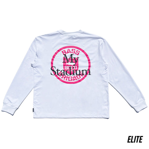 MY STADIUM ELITE DRY L/S TEE - WHITE/BLACK/PINK