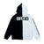 BRGD HALF TECH FULL ZIP HOODY - WHITE/BLACK (HALF)