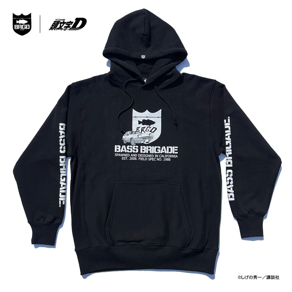 「頭文字D x BASS BRIGADE」 AE86 HOODIE - BLACK