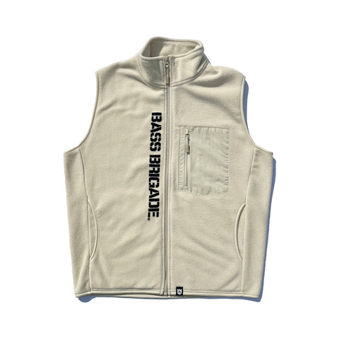 BRGD MICRO FLEECE FULL ZIP VEST - NATURAL