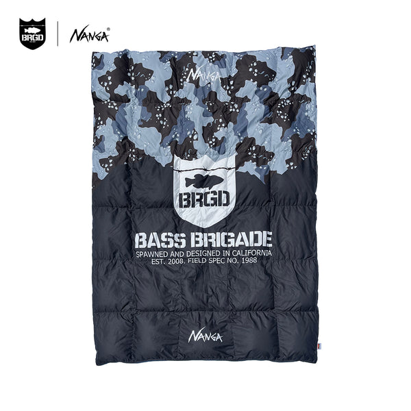 NANGA × BASS BRIGADE DOWN BLANKET SINGLE - LAKE CAMO/BLACK