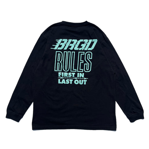 SHIELD MOTION LOGO LS TEE - BLACK/MELON - S