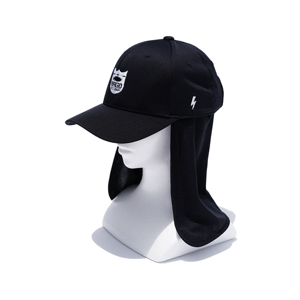 SHIELD LOGO DRY SUNSHADE CAP - BLACK/WHITE
