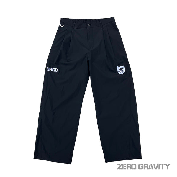 BRGD ZERO GRAVITY NYLON TUCKED WIDEPANTS - BLACK