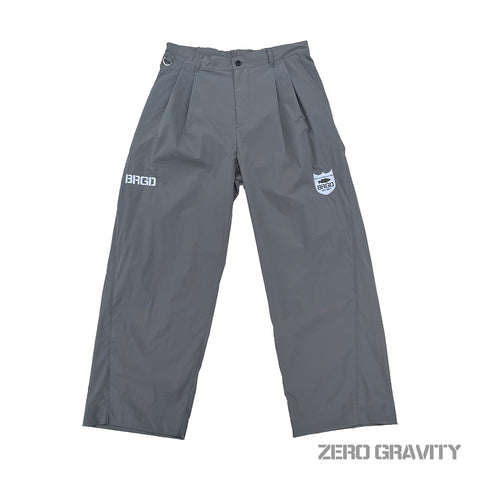 BRGD ZERO GRAVITY NYLON TUCKED WIDEPANTS - MOSS GREY