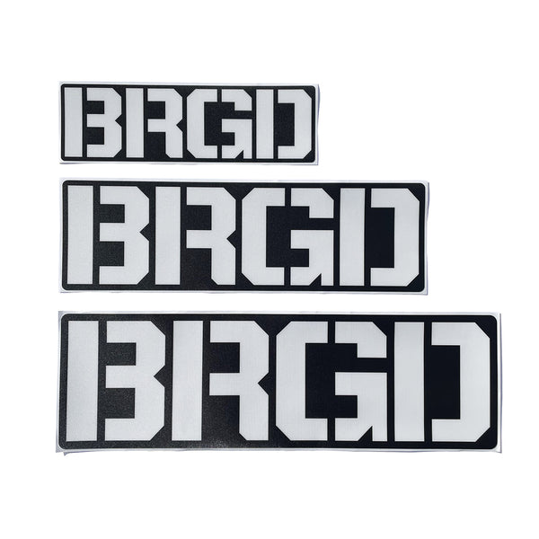 BRGD Logo Boat Carpet Decal   BLACK/WHITE
