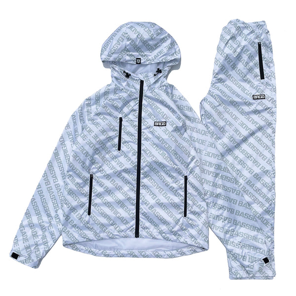 Bass Brigade Packable Jacket & Pants Set - White - M