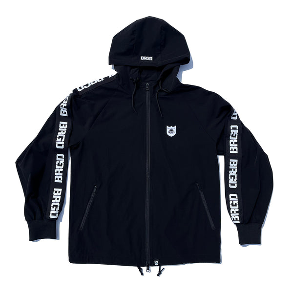 BASS BRIGADE NYLON TRACK JACKET - BLACK - Bass Brigade Japan