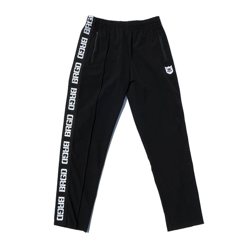 BASS BRIGADE NYLON TRACK PANTS - BLACK