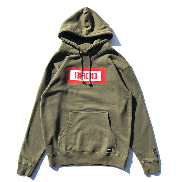 BRGD Box Pullover Hoodie - Army - S