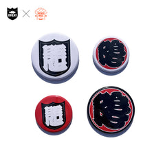 sneakerwolf x BASS BRIGADE BUTTON BADGE SET - White/Black