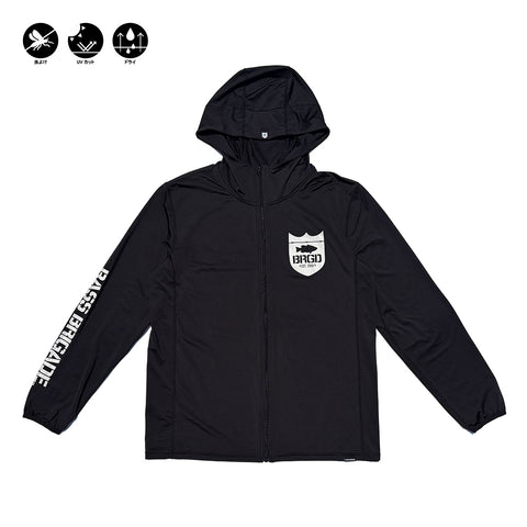 BRGD SHIELD DRY FULL ZIP HOODIE - BLACK/WHITE