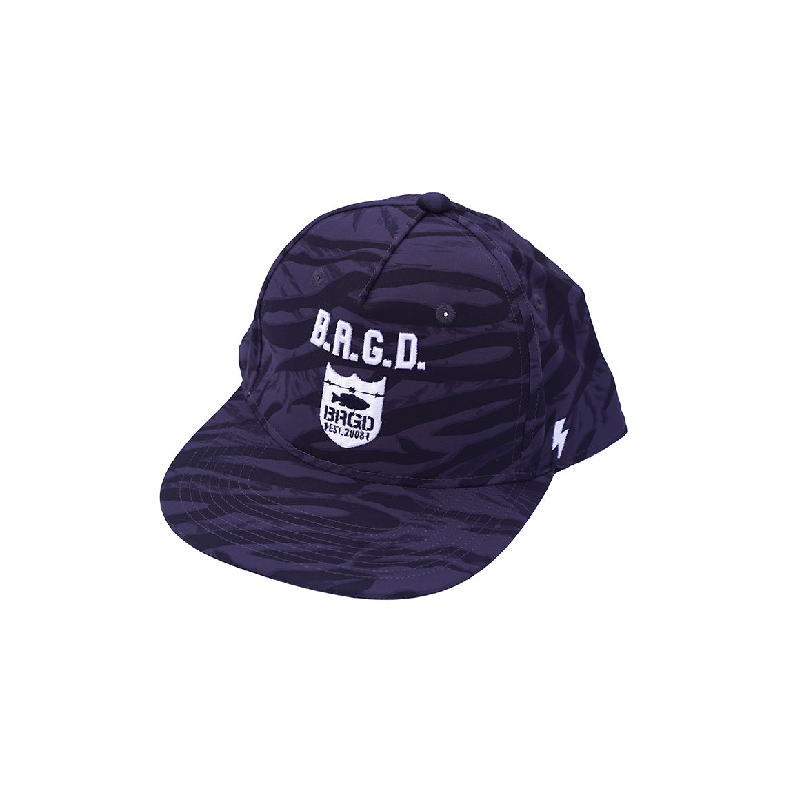 B.R.G.D. SNAPBACK HAT - BLACK CAMO