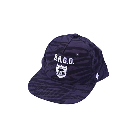 B.R.G.D. SNAPBACK HAT - BLACK CAMO