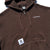 BRGD WAFFLE ZIP HOODIE - BROWN