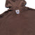 BRGD WAFFLE ZIP HOODIE - BROWN