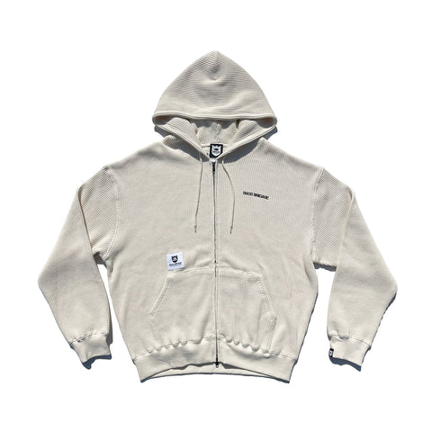 BRGD WAFFLE ZIP HOODIE - IVOLY
