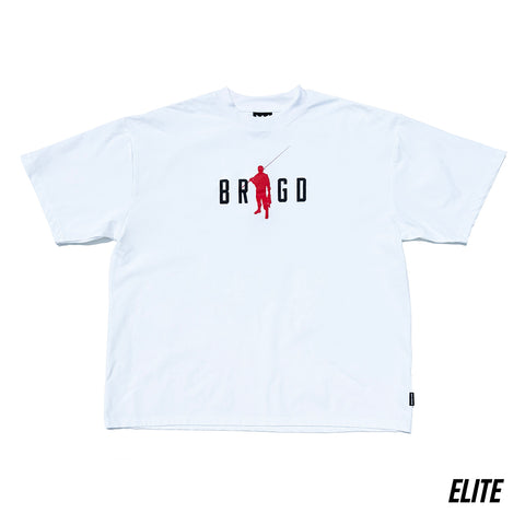 BRGD MAN ELITE DRY TEE - WHITE/RED/BLACK
