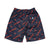 BB PATTERN DRY SHORTS - BLACK/RED