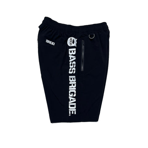 SHIELD & WORD MARK BEACH PANTS - BLACK