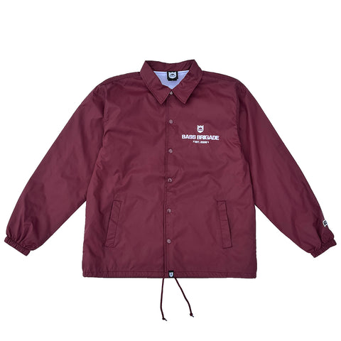 BRGD EMBROIDERY COACH JACKET - BURGUNDY