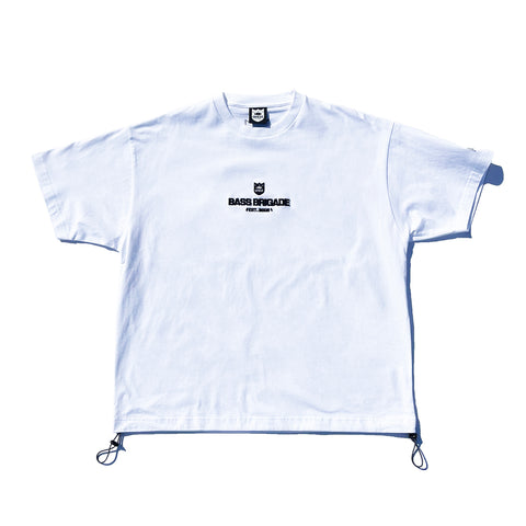 BRGD EMBROIDERY DRAWSTRING TEE - WHITE