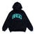 BRGD COLLEGE HOODIE - BLACK/TURQUOISE