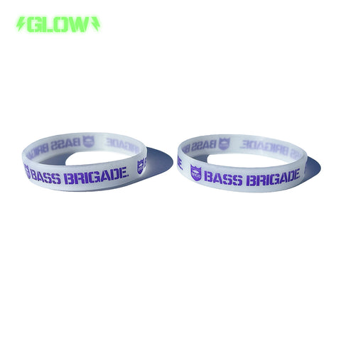 BASS BRIGADE SILICON WRISTBAND - GLOW/PURPLE