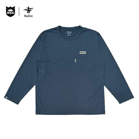 Foxfire × BASS BRIGADE SC PLANER CREW-NECK - NAVY
