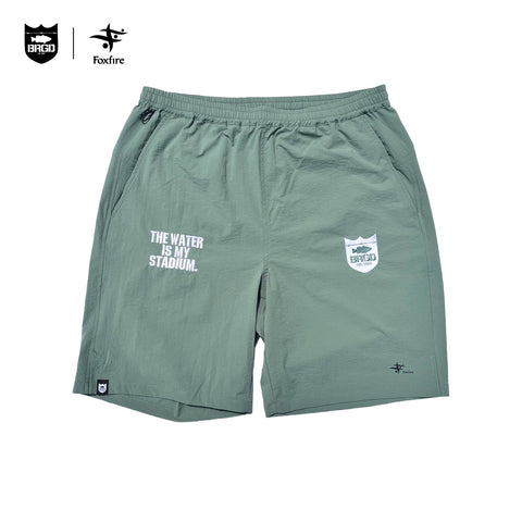 Foxfire × BASS BRIGADE STASH LITE SHORTS - ASH GREEN