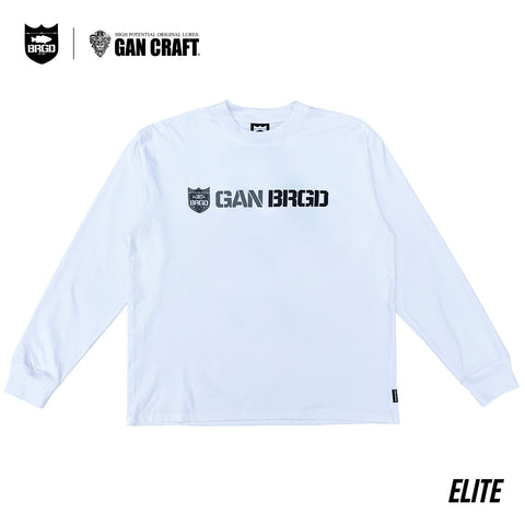 GAN CRAFT × BASS BRIGADE ELITE DRY L/S TEE - WHITE
