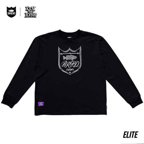 KTF × BASS BRIGADE ELITE DRY L/S TEE - BLACK/WHITE