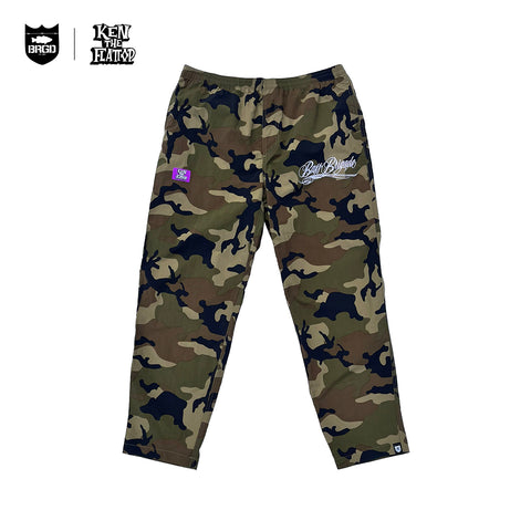 KTF × BASS BRIGADE EMBROIDERY NYLON PANTS - CAMO