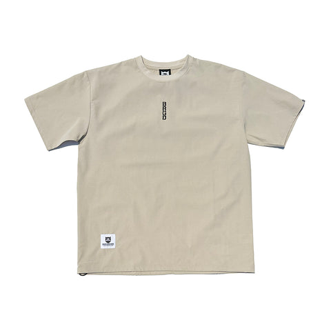 BRGD MICRO DOT FABRIC DRAWSTRING TEE - BEIGE