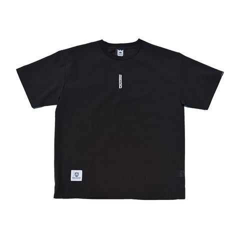 BRGD MICRO DOT FABRIC DRAWSTRING TEE - BLACK
