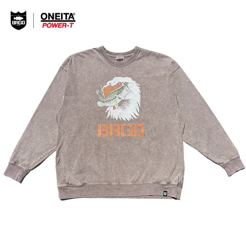 ONEITA× BASS BRIGADE CHEMICAL WASH L/S TEE - GREY