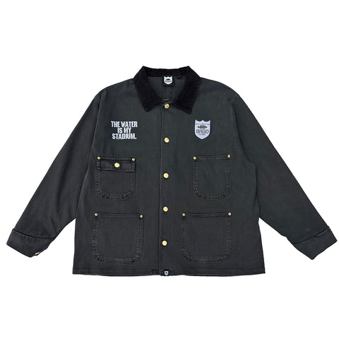 BRGD PIGMENT DYEING HEAVYWEIGHT JERSEY COVERALL - PIGMENT BLACK