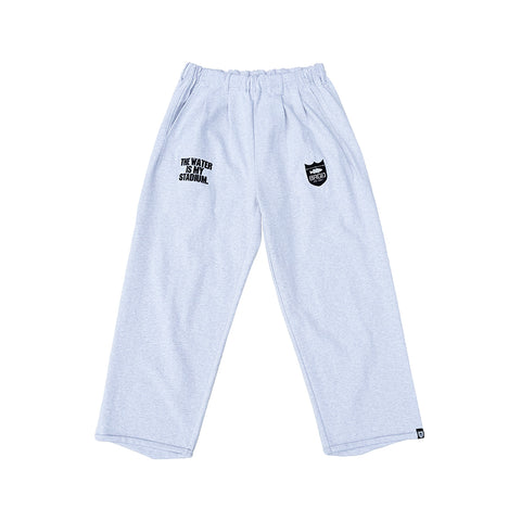 BRGD PIGMENT DYEING HEAVYWEIGHT JERSEY TROUSERS - ASH