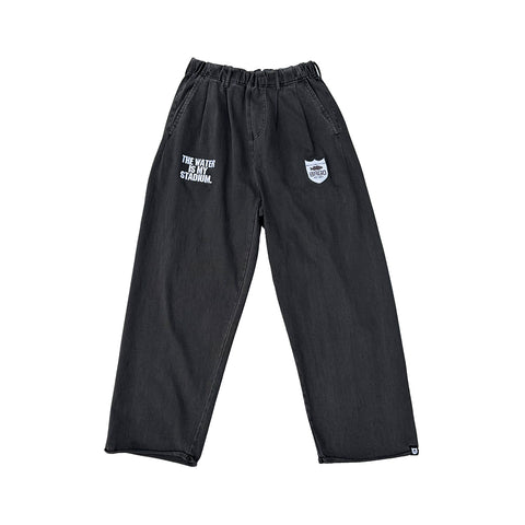 BRGD PIGMENT DYEING HEAVYWEIGHT JERSEY TROUSERS - PIGMENT BLACK