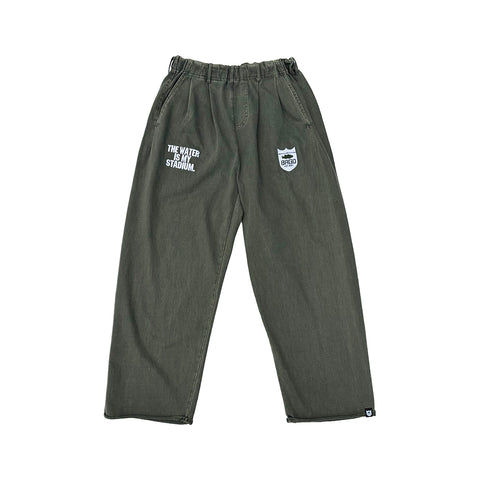 BRGD PIGMENT DYEING HEAVYWEIGHT JERSEY TROUSERS - PIGMENT MOSS